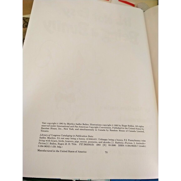 Dr Seuss Beginner Book It's Not Easy Being A Bunny In New Condition Hardcover - Picture 9 of 9